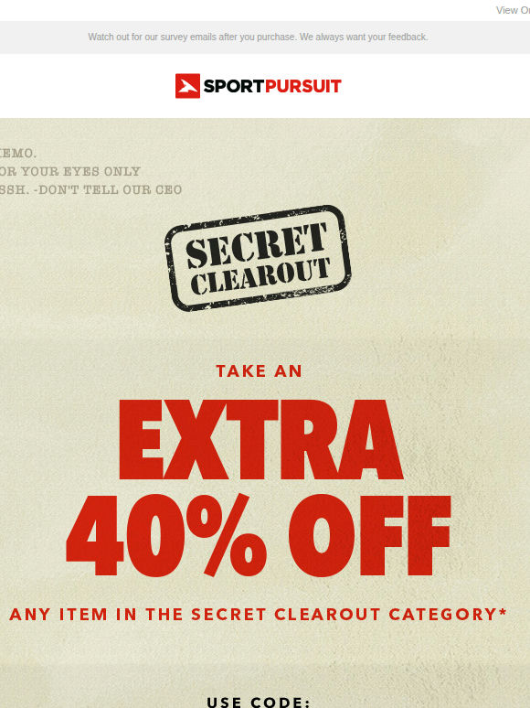 Order Tonight - Extra 40% OFF