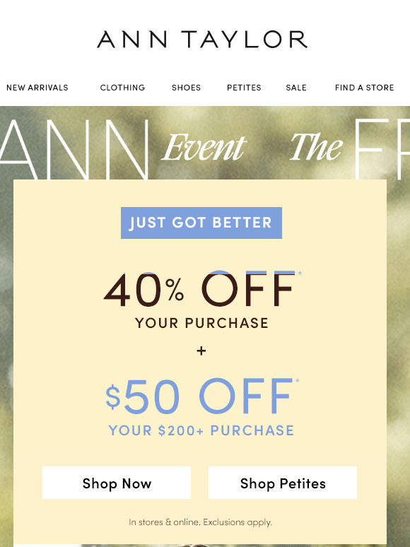 OFFER UPGRADE: 40% Off Your Purchase!