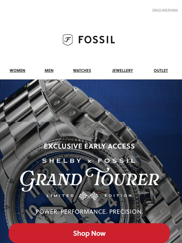 🏁 Shelby x Fossil, Full Speed Ahead