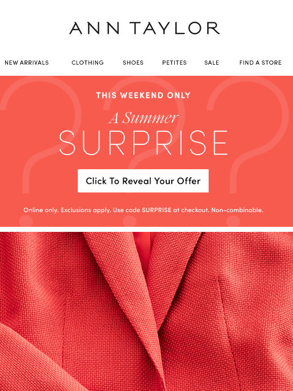 This (Surprise) Sale Really Suits You