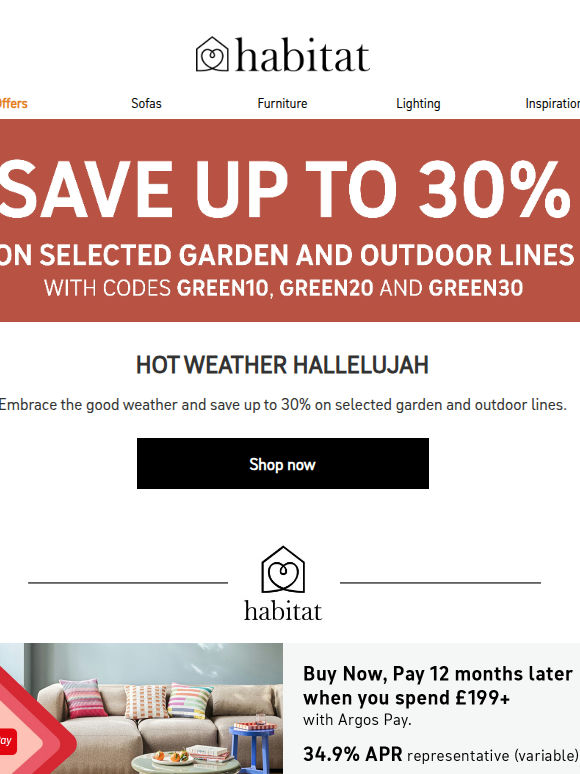 Up to 30% off garden