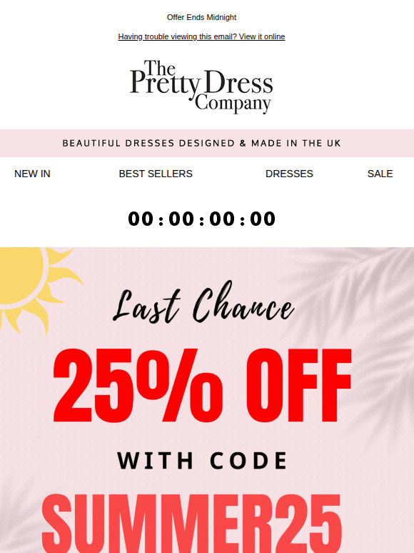 Last Chance for 25% OFF