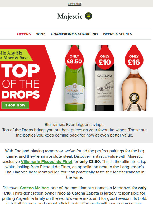 NEW Top of the Drops: Catena Malbec £10, Picpoul de Pinet £8.50 & more