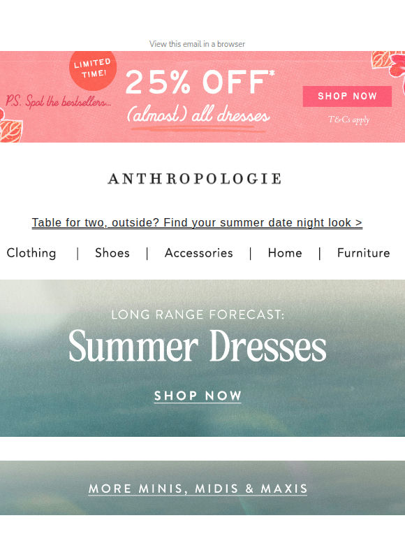 25% OFF (almost) all dresses is HERE!