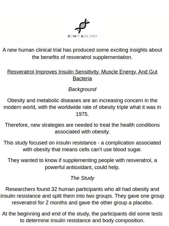 Study: Resveratrol Supports Insulin Use, Muscular Energy, And Gut Bacteria 🧬