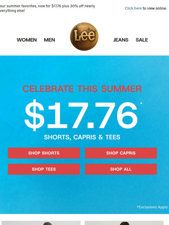 Get shorts & capris for $17.76