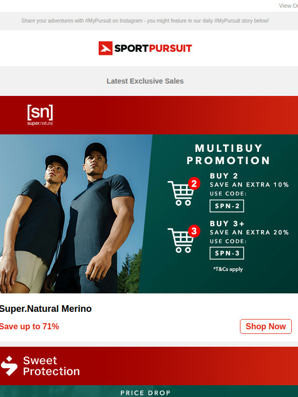 Super.Natural Merino | Sweet Protection - Price Drop | Flyte | Castelli Cycling Clothing | Aigle | Up to 72% Off!