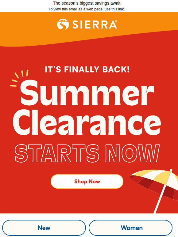 It’s finally here! Summer Clearance