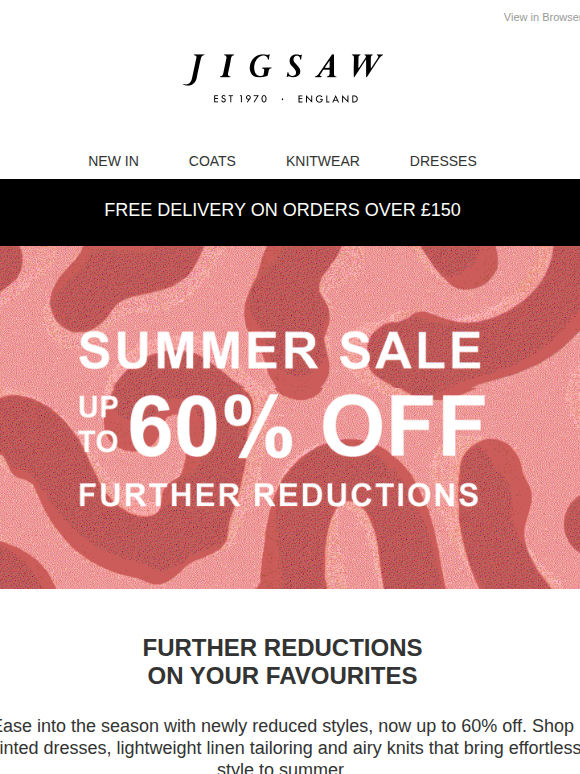 Summer Sale: Up to 60% Off