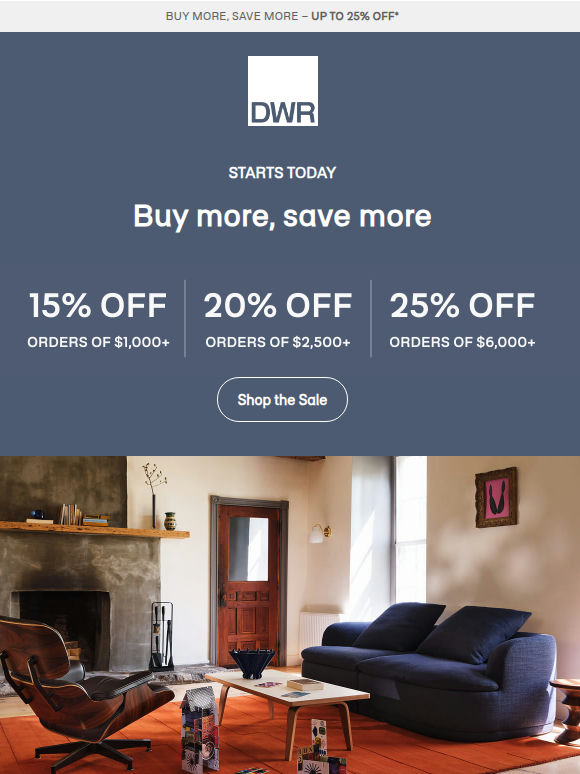 Starts today: Buy more, save more