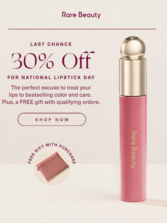 LAST CHANCE | 30% off for National Lipstick Day