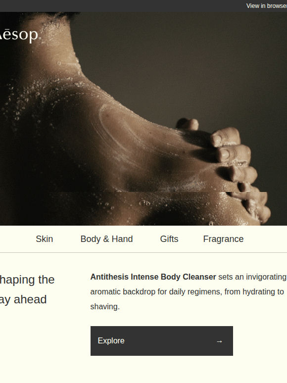 A bold aromatic regimen