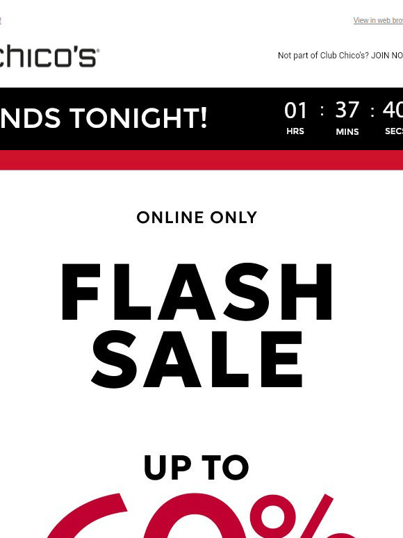 FINAL HOURS! See what’s up to 60% off 👀