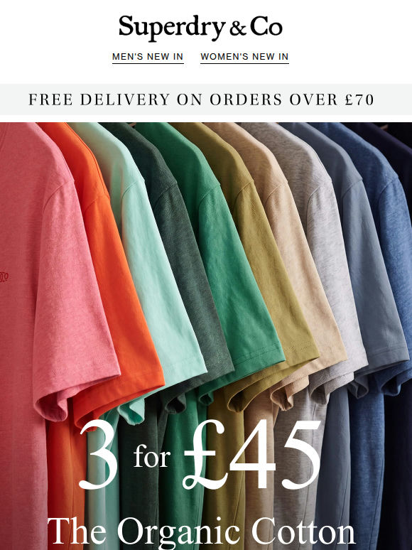 THREE'S THE TREND: 3 FOR £45