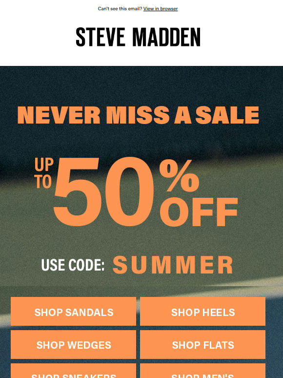 Up To 50% Off…While It’s Here