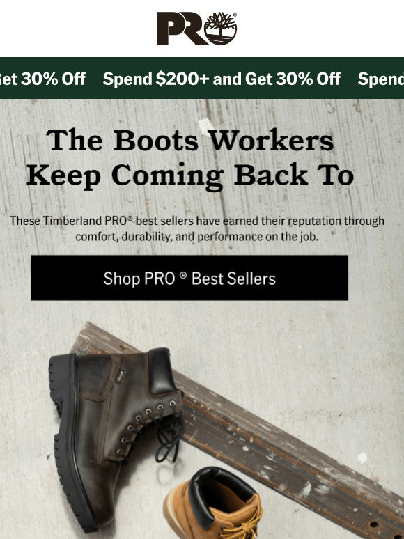 Timberland PRO® Best Sellers, Chosen By Workers.