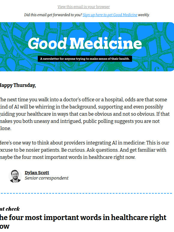 The four most important words in healthcare right now