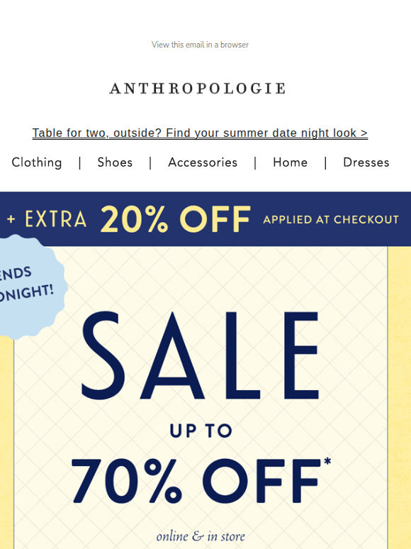 Don't wait! Extra 20% off sale ends tomorrow