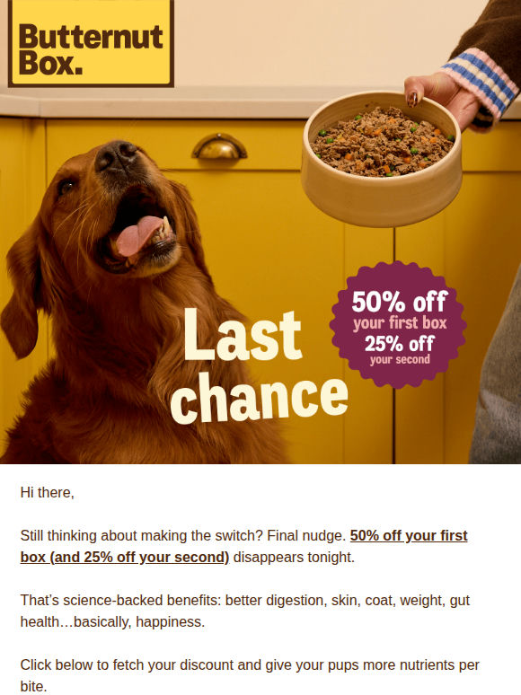 A quick reminder about your pups' double discount