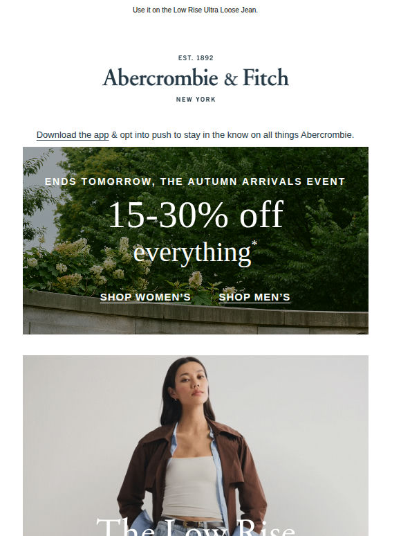 15-30% OFF everything* ends soon.