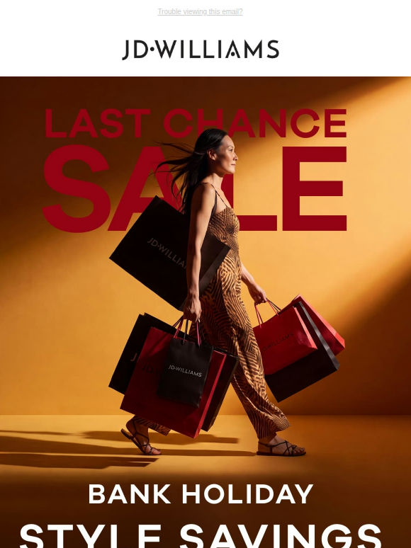 Bank Holiday savings are nearly gone! 👀