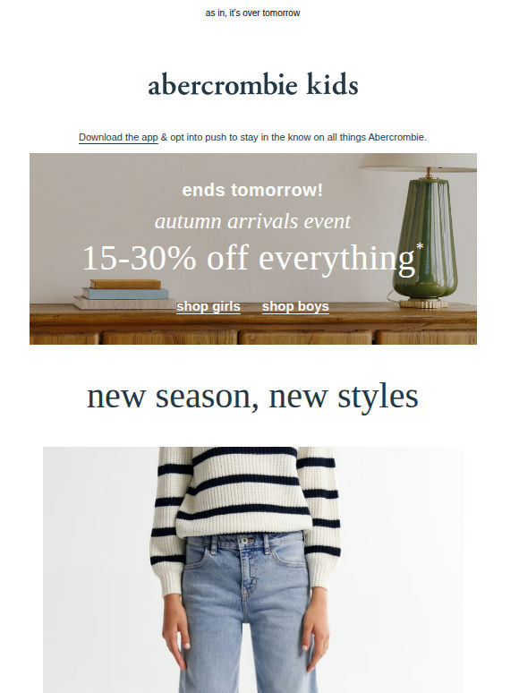 15-30% OFF everything* is winding down