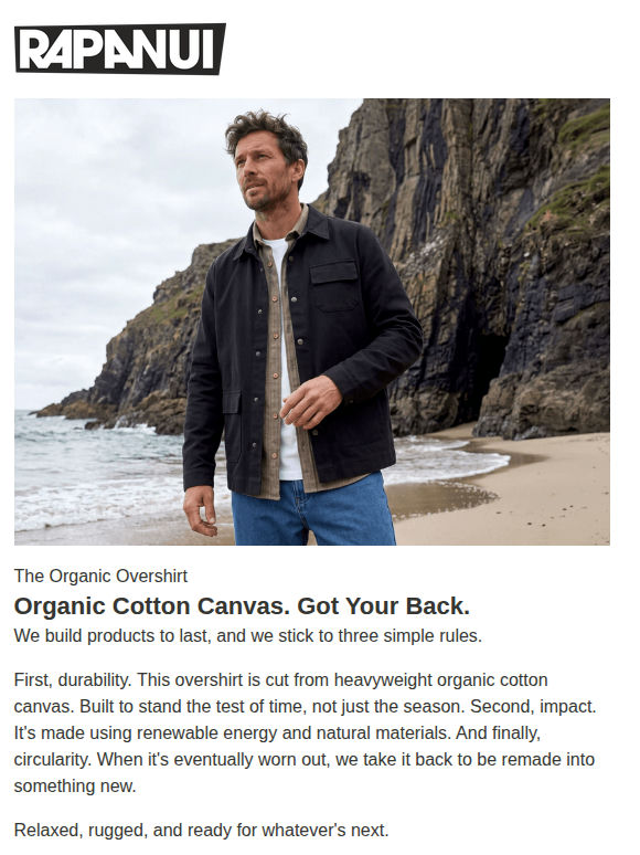 The Overshirt. Got your back, whatever the weather 🔥