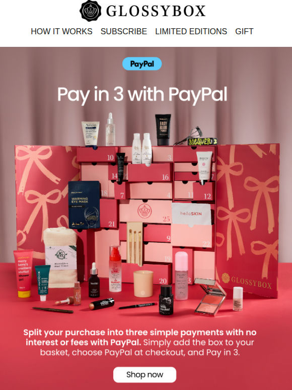 Spread the cost of the 2026 Advent Calendar