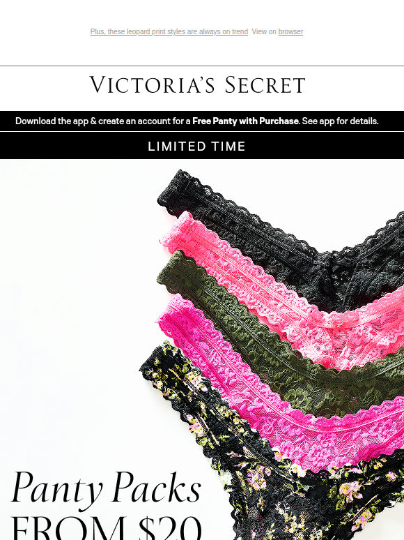 Panty Packs from $20—Pick Your Pairs
