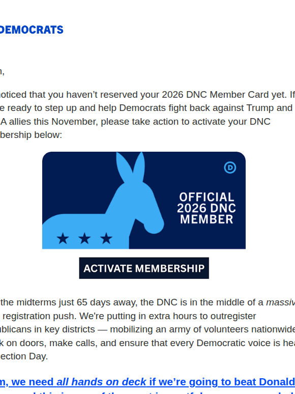 ACTION REQUESTED - Membership status uncertain