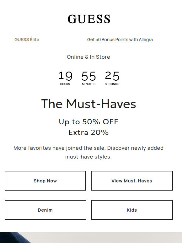 Last Hours | Up to 50% + 20% Extra Off