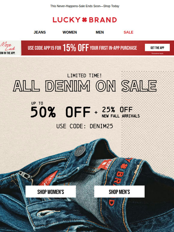 Yes, Really! Get Up To 50% Off Denim NOW