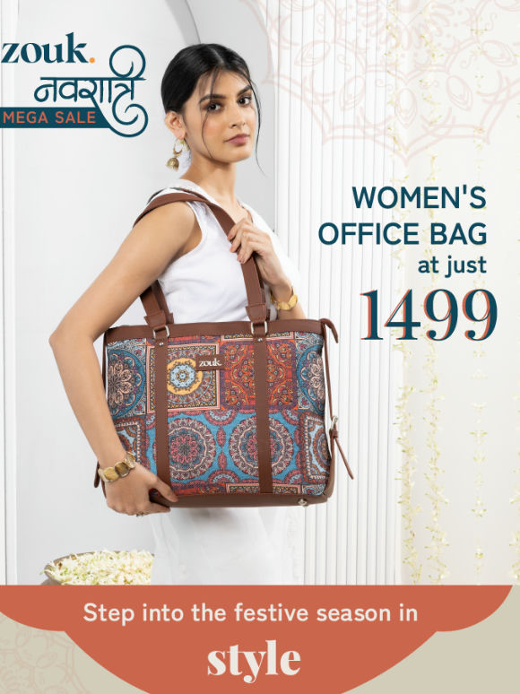 🎉 Navratri Sale Alert: Grab Your Perfect Office Bag from Zouk for just ₹1499! 👜✨