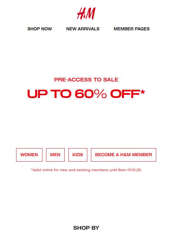 Pre-access to sale online