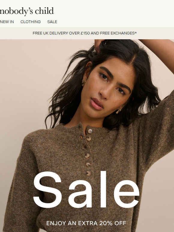 FINAL HOURS: 20% off everything