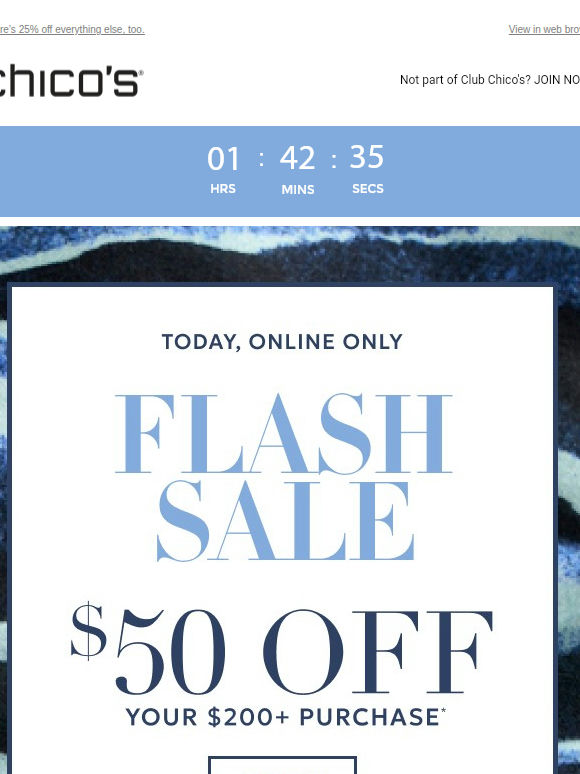 TODAY ONLY: $50 off + 40% off 2+ full-price tops & sweaters