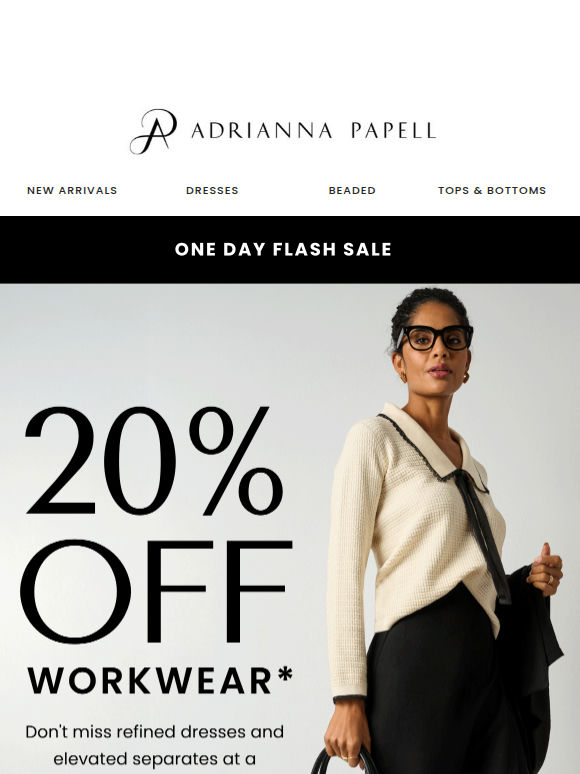 20% Off Work Looks ⚡ One Day Flash Sale
