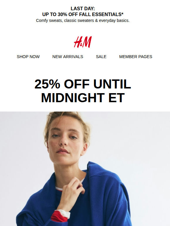 25% off flash sale starts now