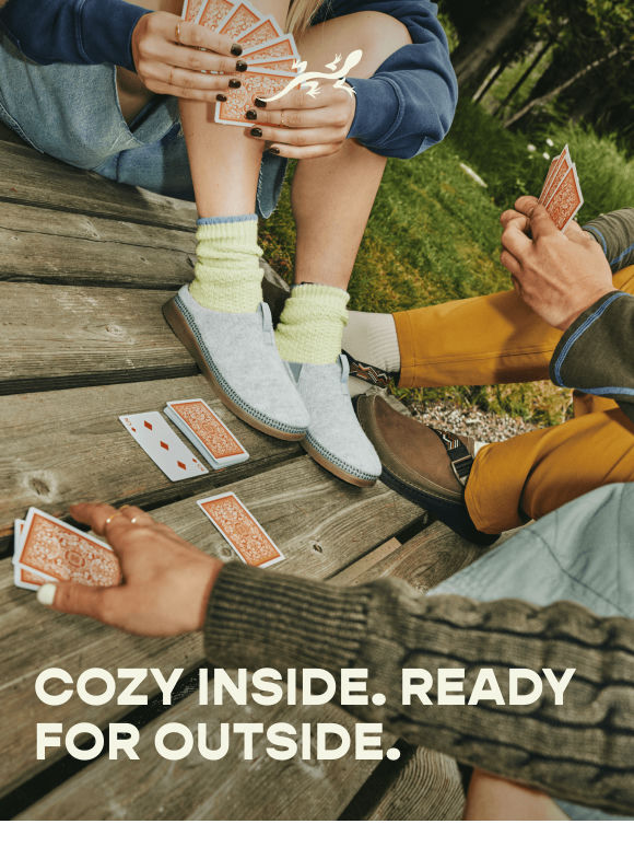 Our NEW slipper that's cozy inside, ready for outside.