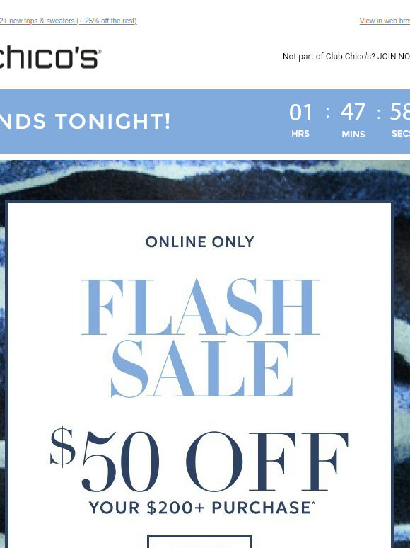 FINAL HOURS! Stack your $50 OFF with...