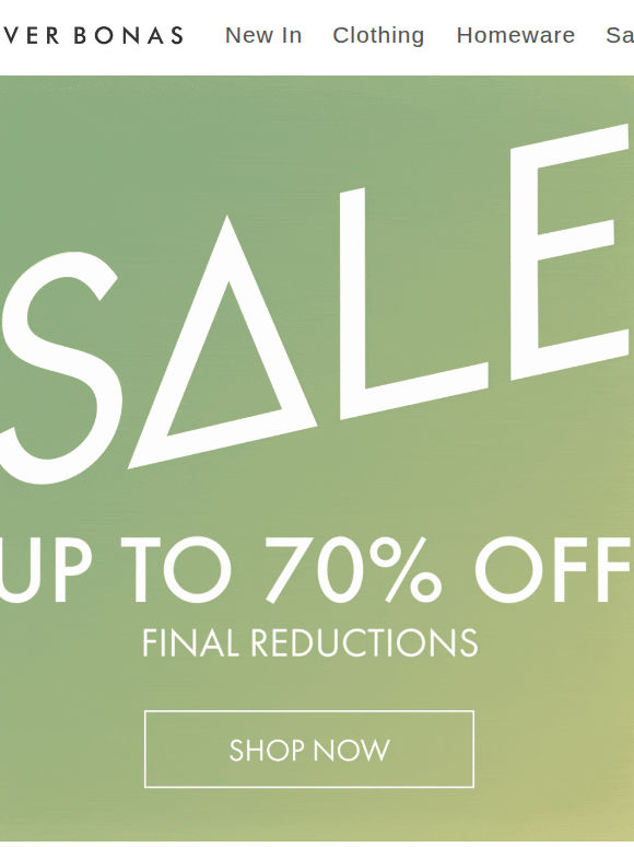 Up to 70% off | Final reductions