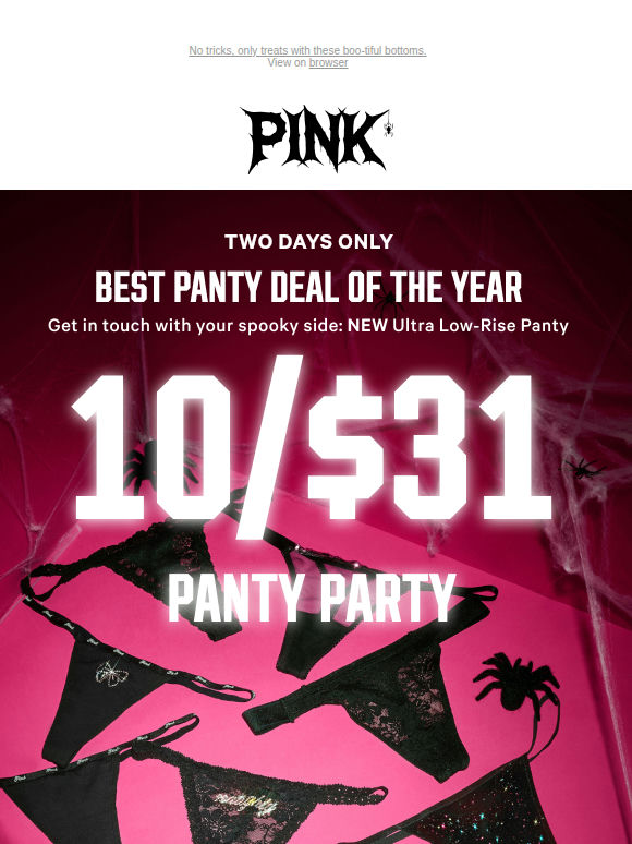 🎃 Two Days Only: 10/$31 Panties 🎃