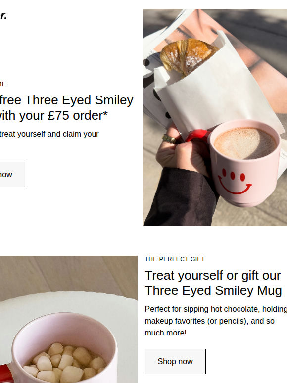 Get a free Three Eyed Smiley Mug!