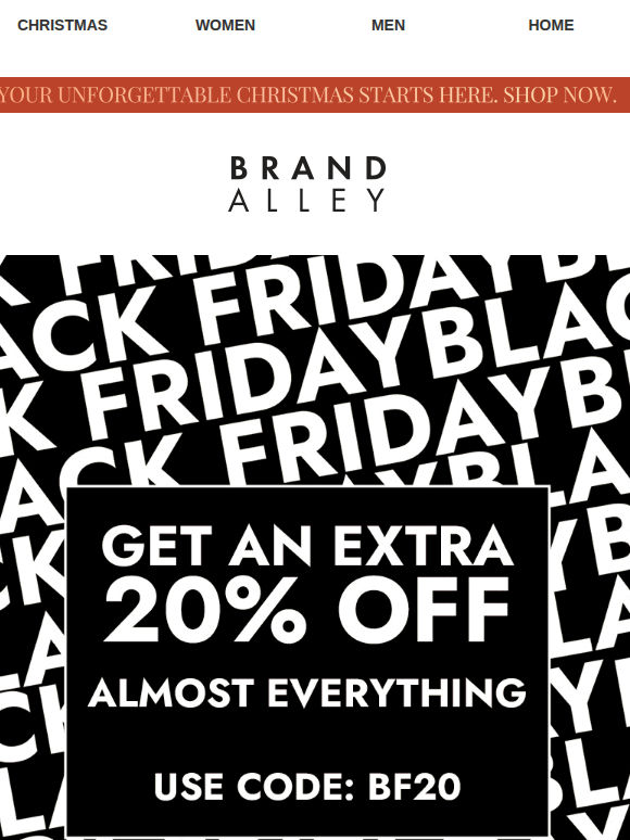 Black Friday came early | Extra 20% off almost everything