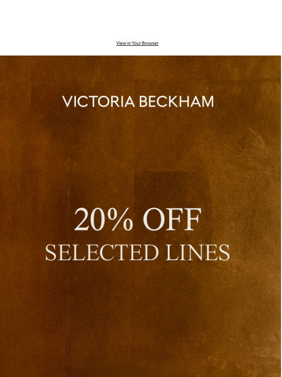 20% Off Selected Lines