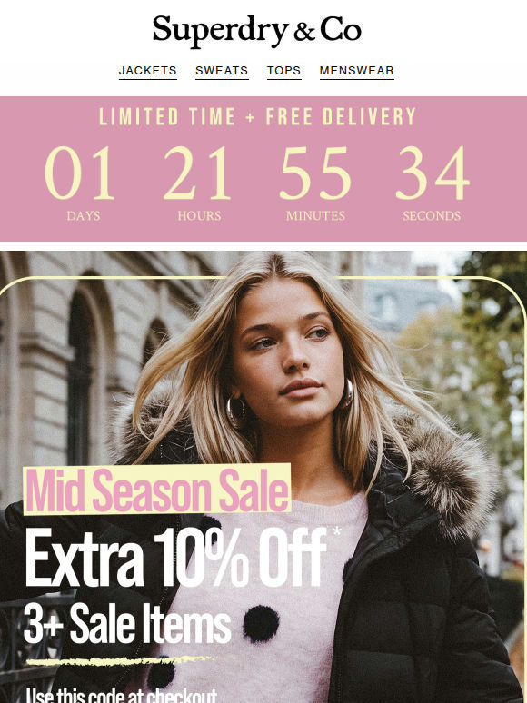 Ends Soon: Extra 10% Off 3+ Sale Items