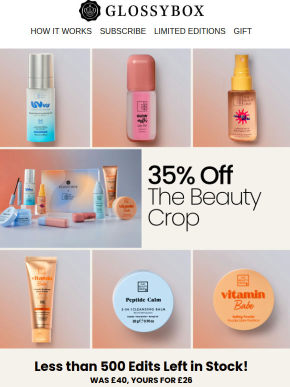 PAYDAY SALE! 35% OFF The Beauty Crop