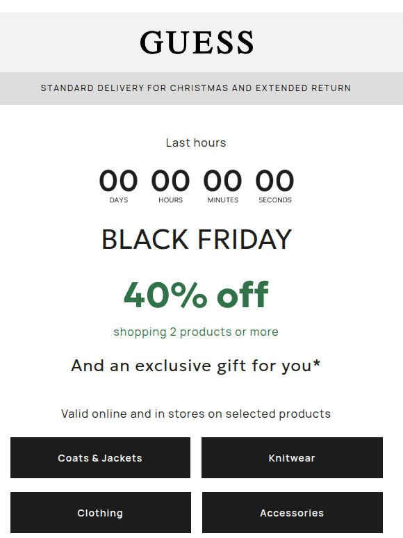 LAST HOURS | BLACK FRIDAY 40% off