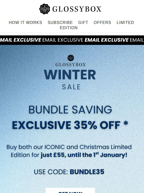 Email Exclusive⚡️35% OFF Iconic & Christmas Limited