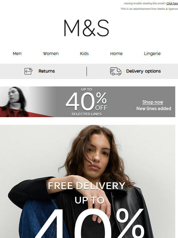 FREE delivery starts now